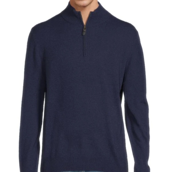 Jos. A. Bank Other - NWT Jos. A. Bank Traveler Navy Blue Quarter Zip Pullover Pima Cotton Sweater XXL